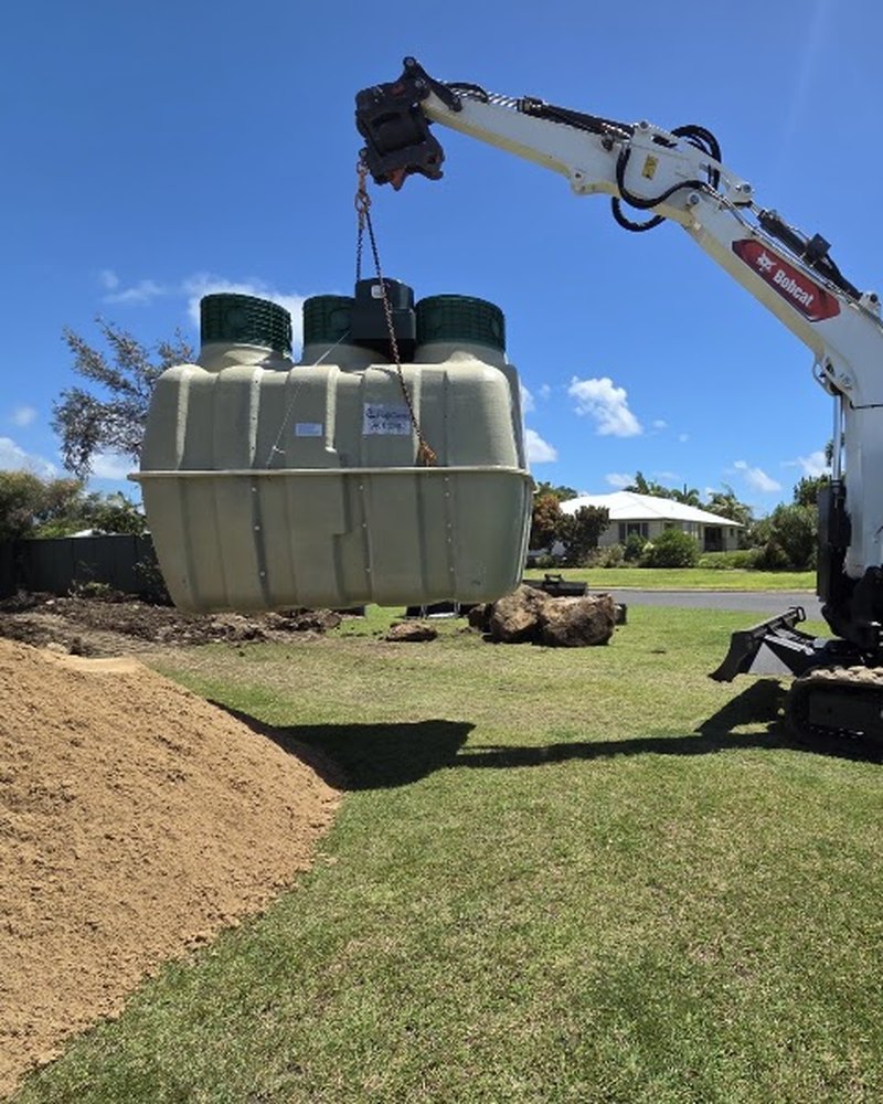 Treatment Tank Going In — Elite Wastewater & Plumbing